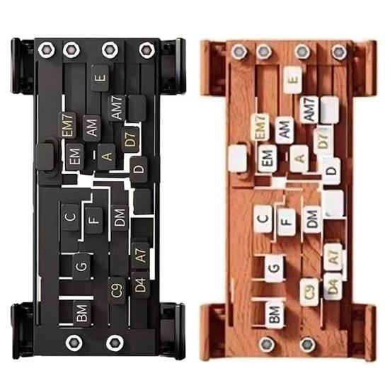 Naciskacz akordów gitarowych dla początkujących, graczy z artretyzmem, pomocnik do akordów gitarowych, trener, przenośny klips, narzędzia do nauki gry na gitarze akustycznej i elektrycznej