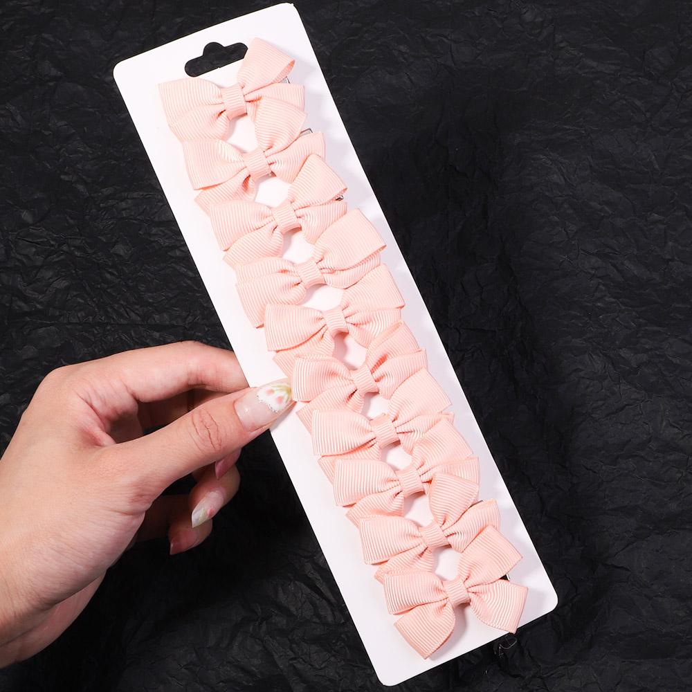 

10 шт./лот 1,9 Мини Однотонные Банты Заколки для волос для Милых Девочек Бутиковые Банты Заколки Аксессуары для волос