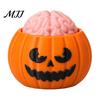 Creative Holiday Gift Halloween Pumpkin Stress Relief Toy, 3D Printed Sensory Fidget Realistic Interesting Brain Shape Toy Soft Rebound Squeeze
