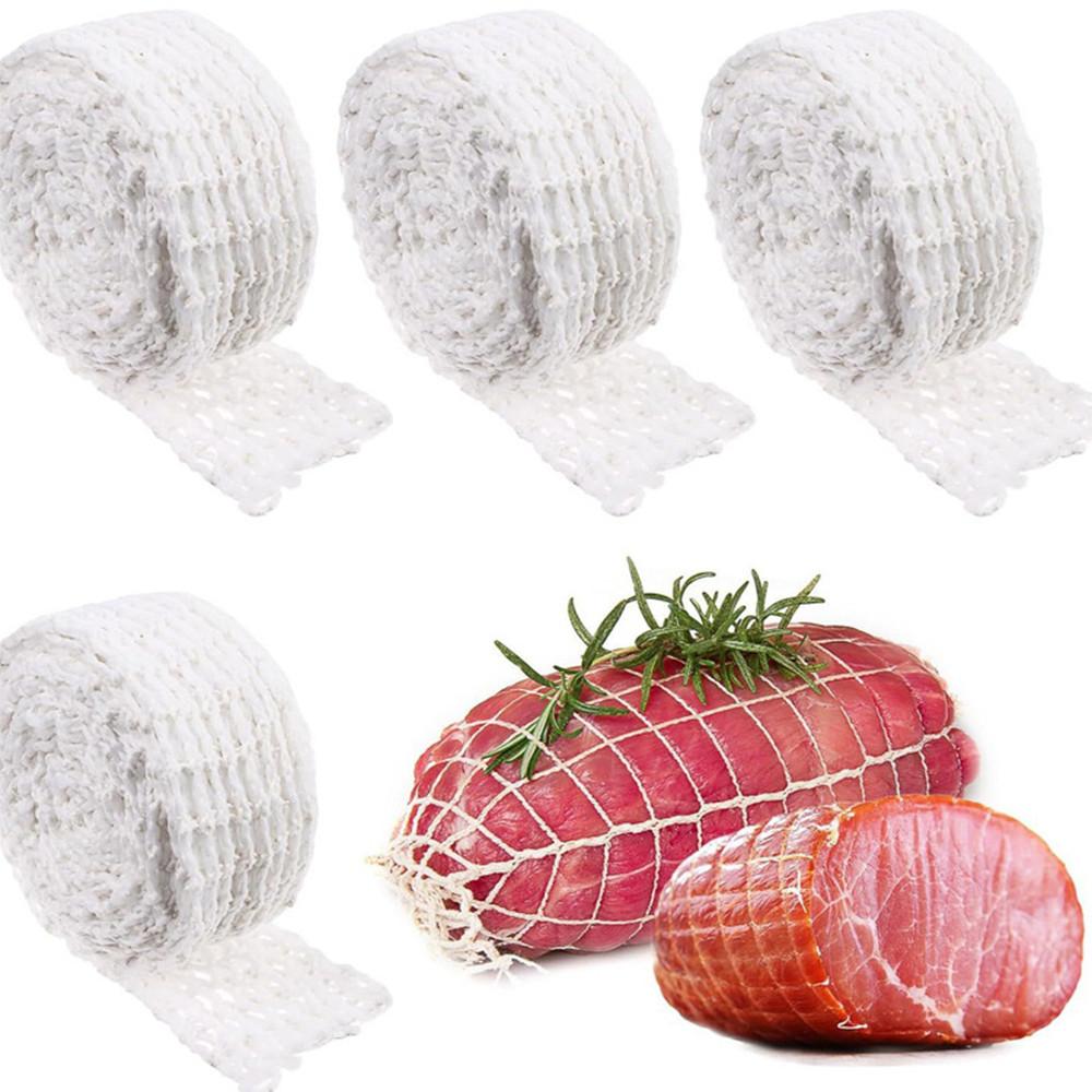 1/2/3 Metri Plasă de Bumbac pentru Carne Plasă pentru Șuncă și Cârnați Instrument de Gătit Carne Sfoară de Măcelar Rulou de Cârnați Cârnați Hot Dog Ambalaj