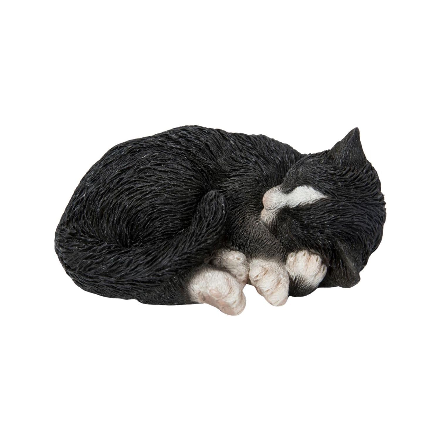 

Убия Спящий Черно-Белый Кот с Калико x x Кукла Животное Садовый Узор, 9,5 7,7 4,5 см, Фигурка, Украшение, Декор, Кот, H13118-3B