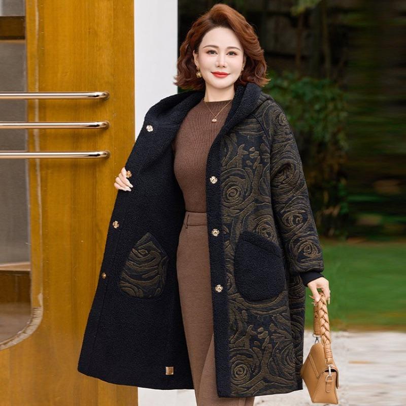 

Женская одежда женская двусторонняя носка флисовая утолщенная куртка с капюшоном шерстяная большого размера женская одежда для полных и крупных 0 5XL recommends 170-97.5kg