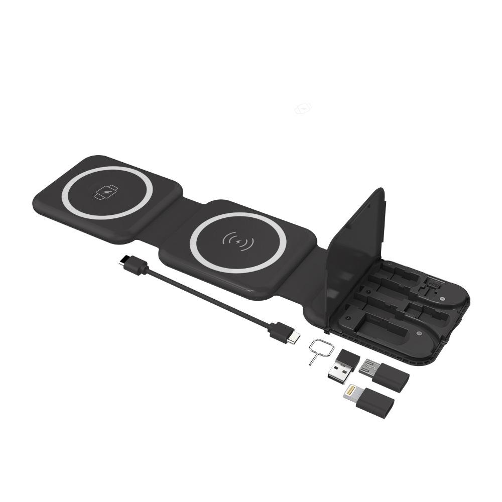 

Portable Magnetic 3-in-1 Fast Charger for Phone, Earphones, and Watch