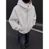 Unisex Ostrukturerad Enfärgad Halvdragkedja Tungviktig Huvtröja Pullover Sweatshirt