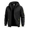 Hanorac Gros pentru Bărbați cu Fermoar, Cald, cu Glugă, cu Buzunare cu Fermoar, Jachetă Sport Casual de Toamnă Iarnă pentru Sală, Activități Zilnice, Streetwear