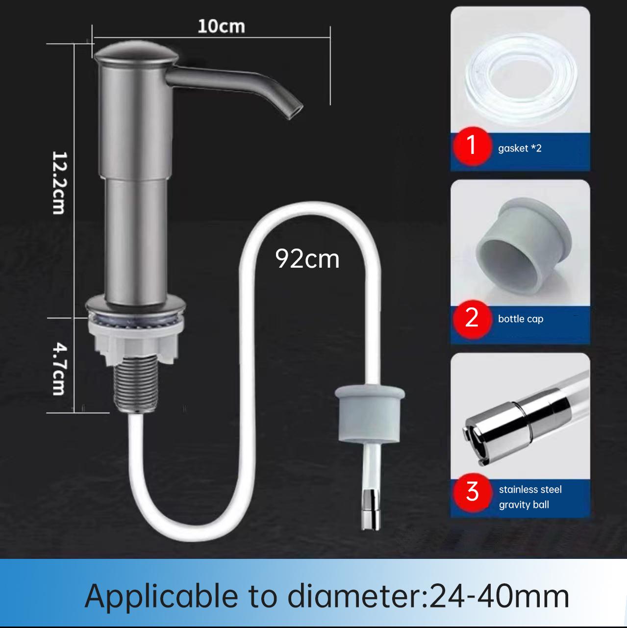 

Дозатор жидкого мыла для кухонной раковины с насосом для жидкого мыла, крепление для раковины, ручной дозатор мыла с давлением