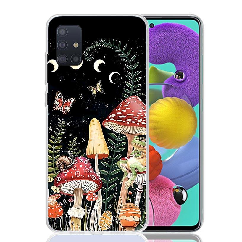 Colorful Mushroom Phone Case for Samsung Galaxy A52 A51 A50S A12 A22 A32 A72 A10S A30S A31 A71 Note 20 Ultra 10 Plus S10 Galaxy