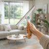 Non-Scratch Rotating Window Squeegee Wooden Handle Handheld Water Wiper Water Removal Soft Silicone Scraping Scraper