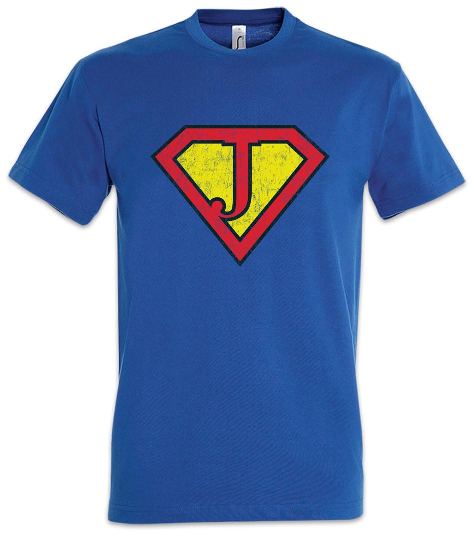 Super J T-Shirt Letter Gift Birthday Mother s Day fathers day Fun Comic XL