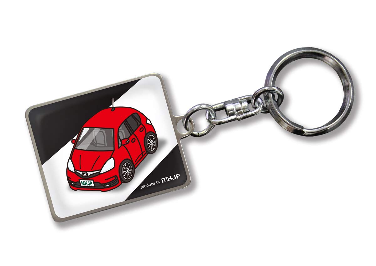 

MKJP Кастомный брелок Honda Fit RS GE8 Черный автомобиль Красный базовый цвет