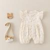 Summer Casual Short Sleeve Baby Girl Infant Closed Crotch Romper Newborn Daily Clothes