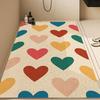 Cartoon Bathroom Floor Mat, Bathroom Drain Non-Slip Hollow Silk Ring Floor Mat, Toilet, Bathroom Full Of Carpet