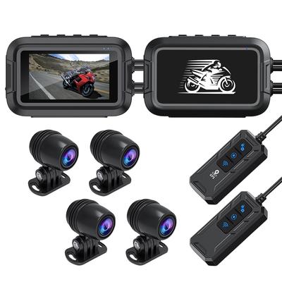 Dual Lens Dash Cam Waterproof HD 1080P Motorbike Video Camera Front Rear View 150 Degree View Angle WiFi GPS G-Sensor IPS Screen