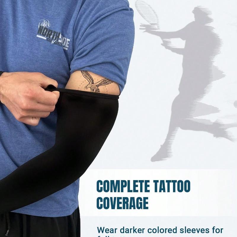Arm Sleeves for Men and Women - Tattoo Cover Up - Cooling Sports Sleeve for Basketball Golf Football Sun Protection Cooling Arm Sleeves Compression