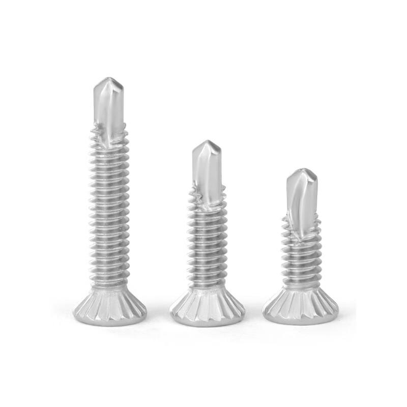 410 Stainless Steel Flat Head Fine Thread Drill Tail Screws for Aluminum