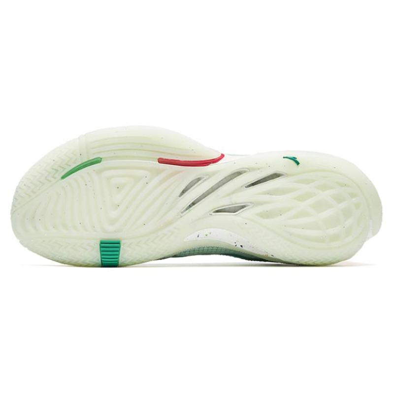 Anta Zap 1 ESG Cushioning, Wear Resistant Low top Basketball Shoes Men's Green White Sneakers 912411111Q-1