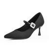 2026 European Style Pointed Toe Stiletto Mary Janes - Lightweight & Comfortable