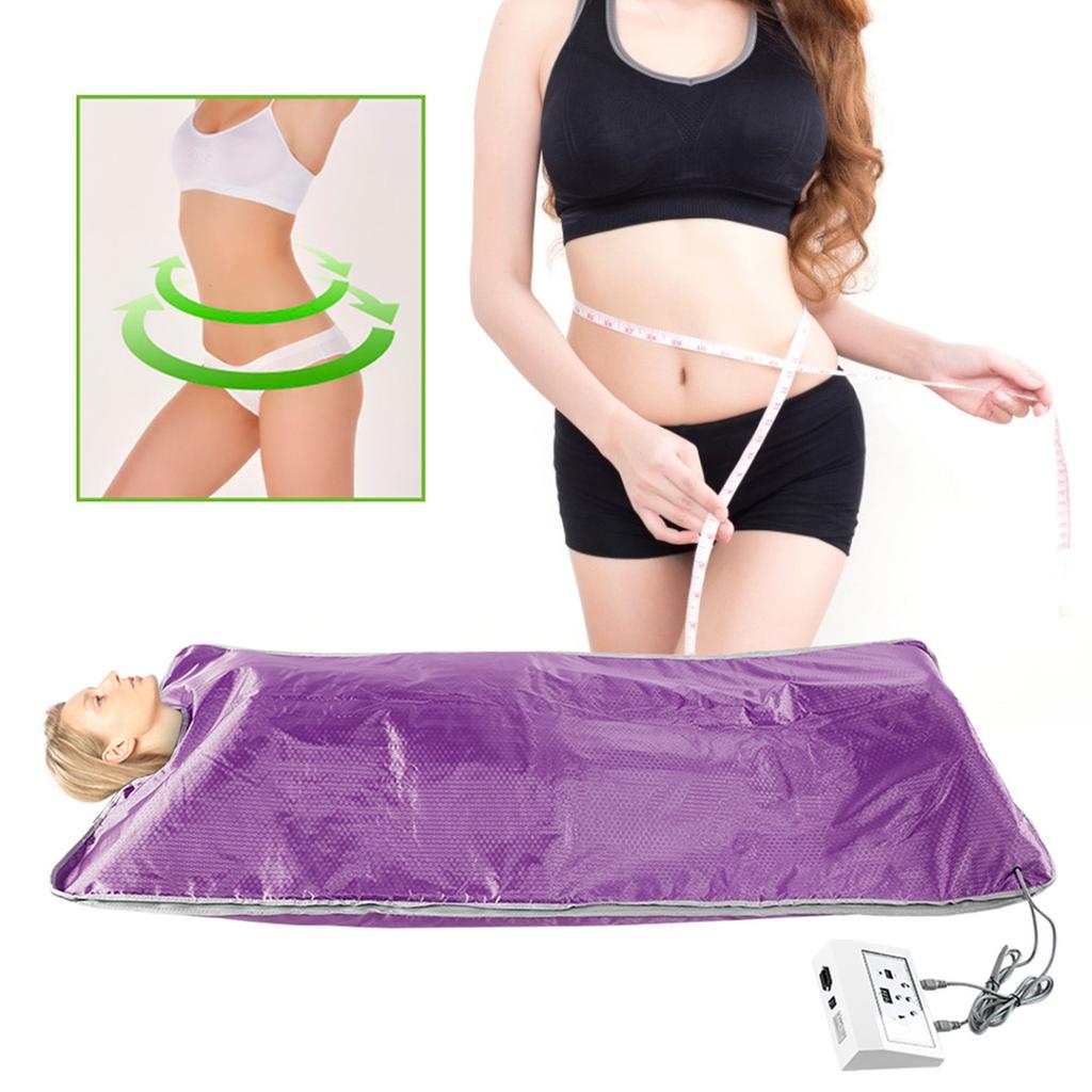Far Infrared Sauna Heating Blanket Detoxification Body Slimming Blanket Purple