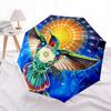 1pc Hummingbird Mandala Artwork Automatic Open/Close Umbrella, Folding Compact Umbrella with Lightweight Design for Women/Menyy251028190