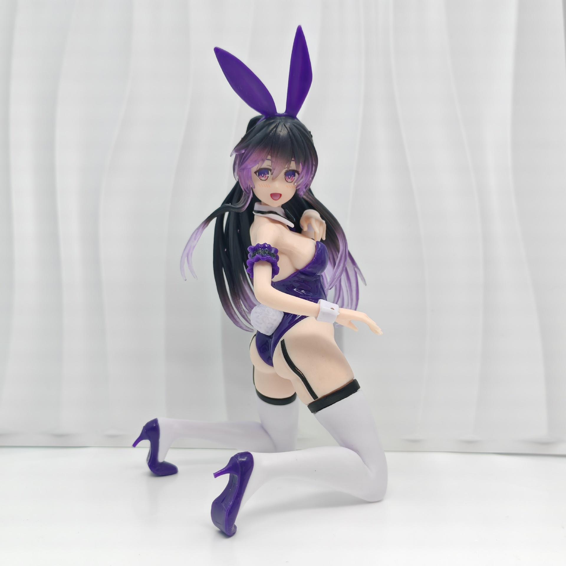 

Anime DATE A LIVE Yatogami Tohka FigureBunny Girl Kneeling Posture Desktop Gift Collection Decoration Ornaments PVC Toy