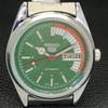 VINTAGE REFURBISHED SEIKO 5 AUTOMATIC 6309A JAPAN MENS GREEN WATCH a440873-4 Sk-a440873