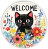 Retro Wild Flowers Butterfly Tin Sign 20x20cm, Rustic Aluminum Wall Art