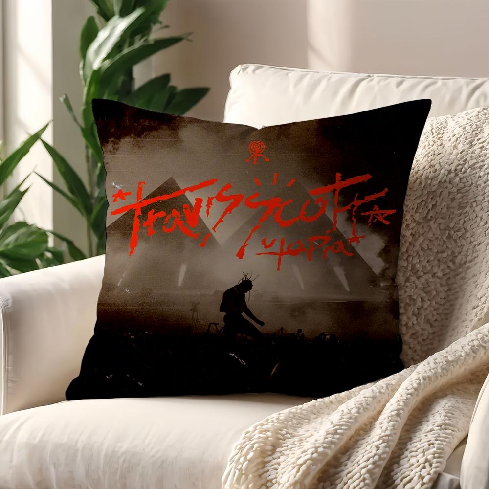 UTOPIA Travis Scott Rapper Cushion Cover For Pillow Printing Sofa Decoration Home Car Room Coffee Shop Office Nordic Simplicity