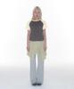 AMES-WORLDWIDE Unbalance Layered Skirt Pants Yellow