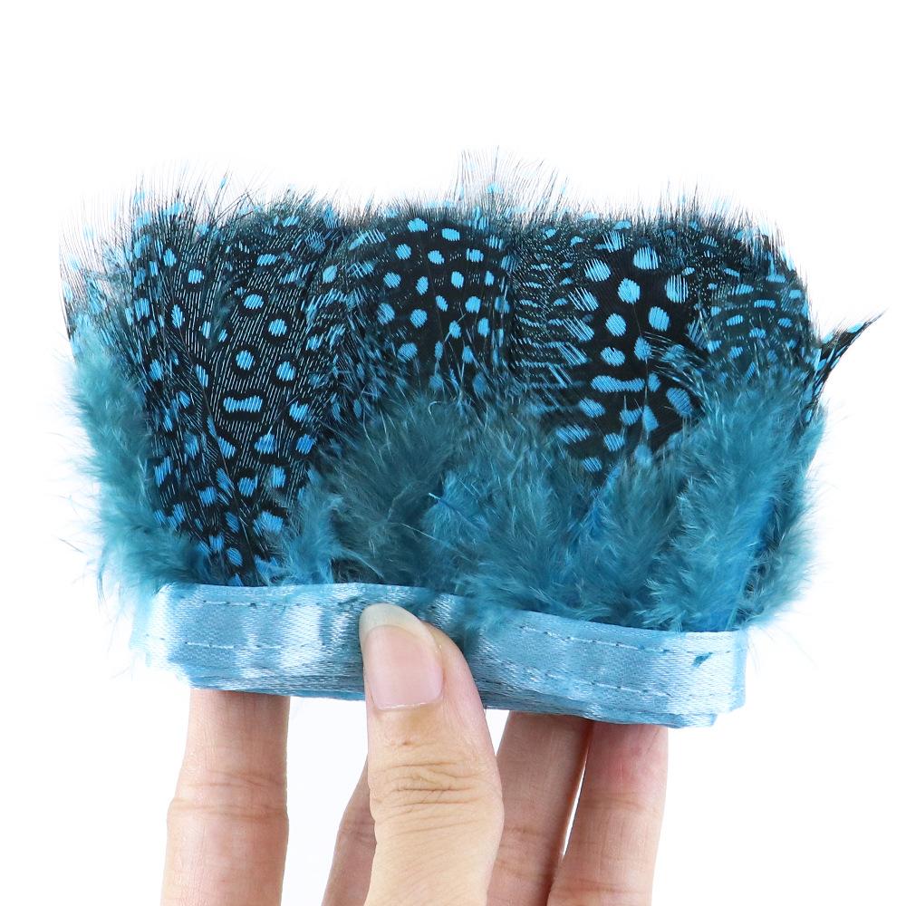 

Feather Color Diy Decorative Accessories Pheasant Feather Guinea Fowl Feather Border Crafts 1M