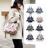 2026 Leichte Damen-Crossbody-Tasche aus bedrucktem Nylon mit mehrschichtigen Reißverschlusstaschen