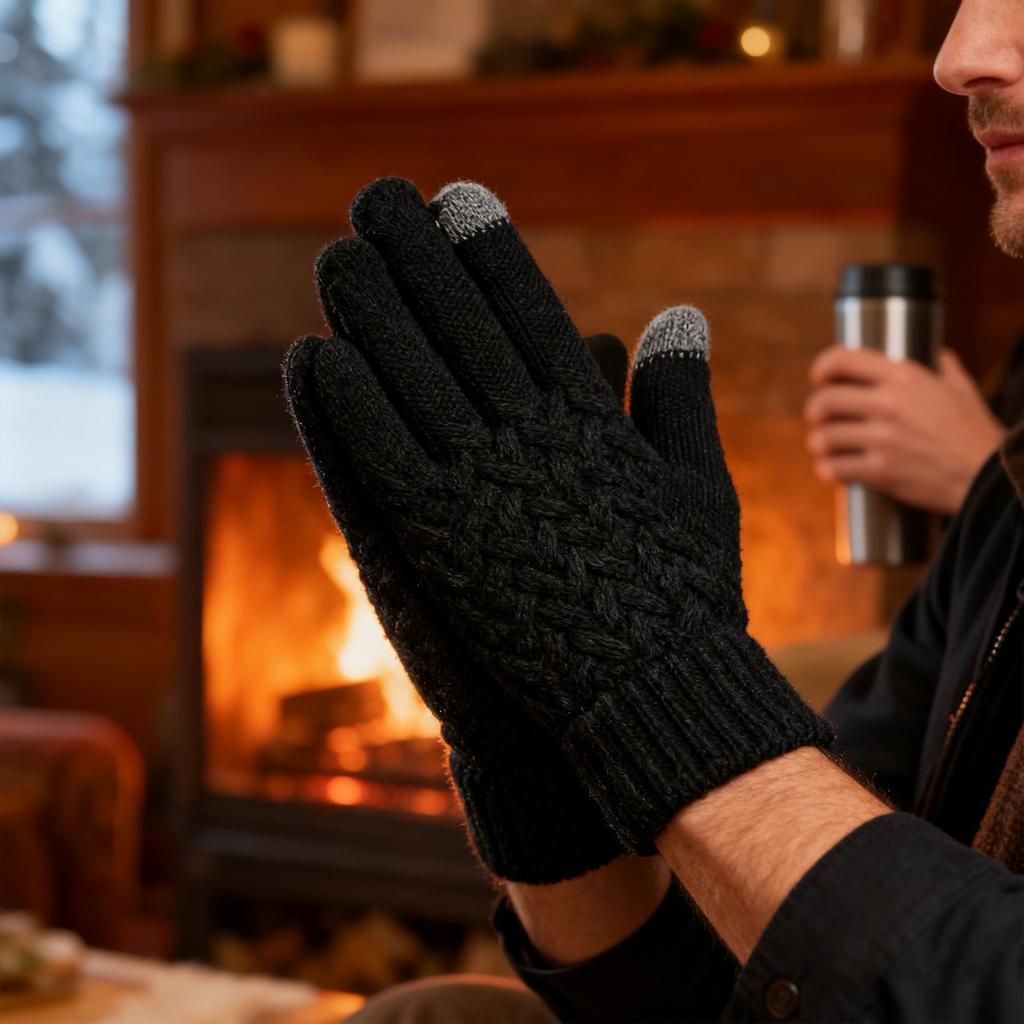 3-4Pcs Winter Hat Gloves Socks Set Windproof Anti-Slip Stretchy Unisex for Outdoor Sports and Daily Use