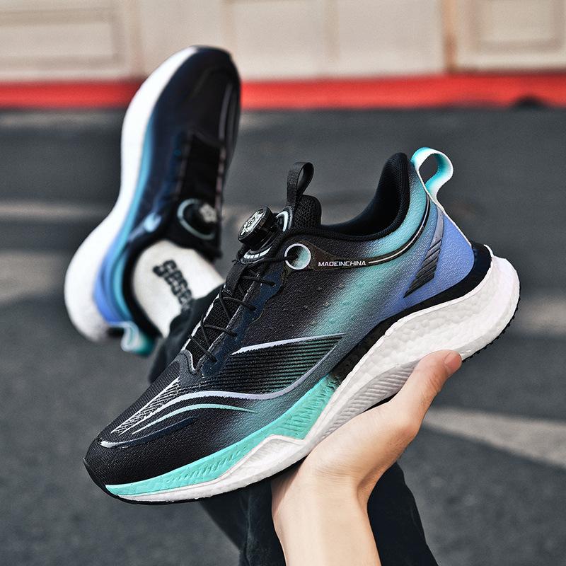 Sneaker Herren Frühjahr 2025 Neuer Trend Leuchtende Laufschuhe Paar Freizeit Weiche Sohle Stoßdämpfung Drehverschluss Laufschuhe