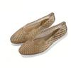 Damen Spitze Zehen Gelee Schuhe, Kristall Hohl Slip-On Tanz Sandalen Clogs