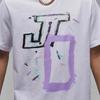 Jordan Alphabet Print Round Neck Casual Loose Short Sleeve T-Shirt Men Tops White HF3948-100