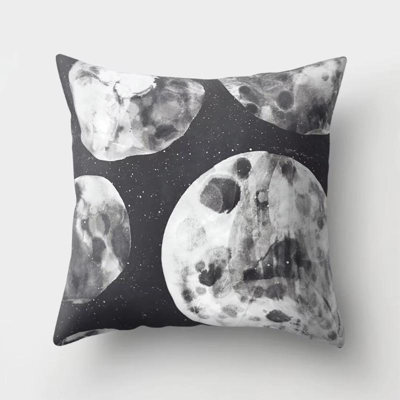 Outer Space Style Polyester Throw Pillow Case Spaceship Astronaut Print Cushion Cover Decorative For Sofa Bed Home Living Room