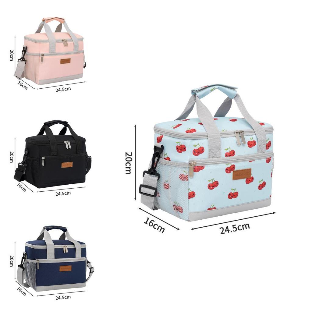 Outdoor Thermal Lunch Bag With Leakproof And Insulating Capabilities For Picnics And Travel