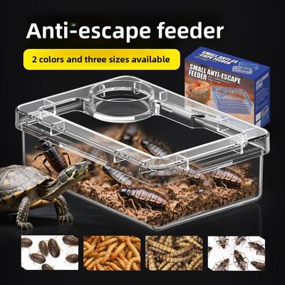 Reptile Lizards Geckos Feeding Bowls Prevent Tenebrio Molitor and Blaptica Dubia Anti Overturning Trough Feeder Anti Escape