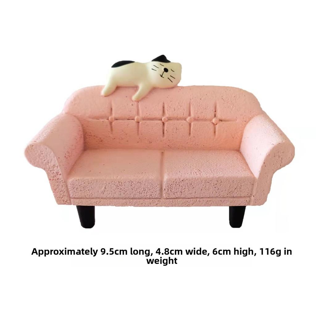 Creative Cat Sofa Resin Craft Miniature For Home Decor Gift Idea
