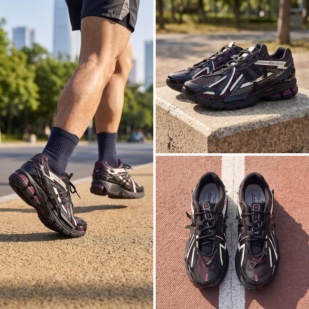 New Balance 1906A Textile, Artificial Leather Low top Stability Web Midsole N ERGY Module Running Shoes Men's Black U1906AD