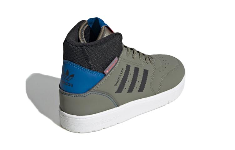 Adidas Originals Drop Step 360 C 360 C High top Kids' Skateboarding Shoes Green Black Blue Children Aged 3 7 Years Old FW2691