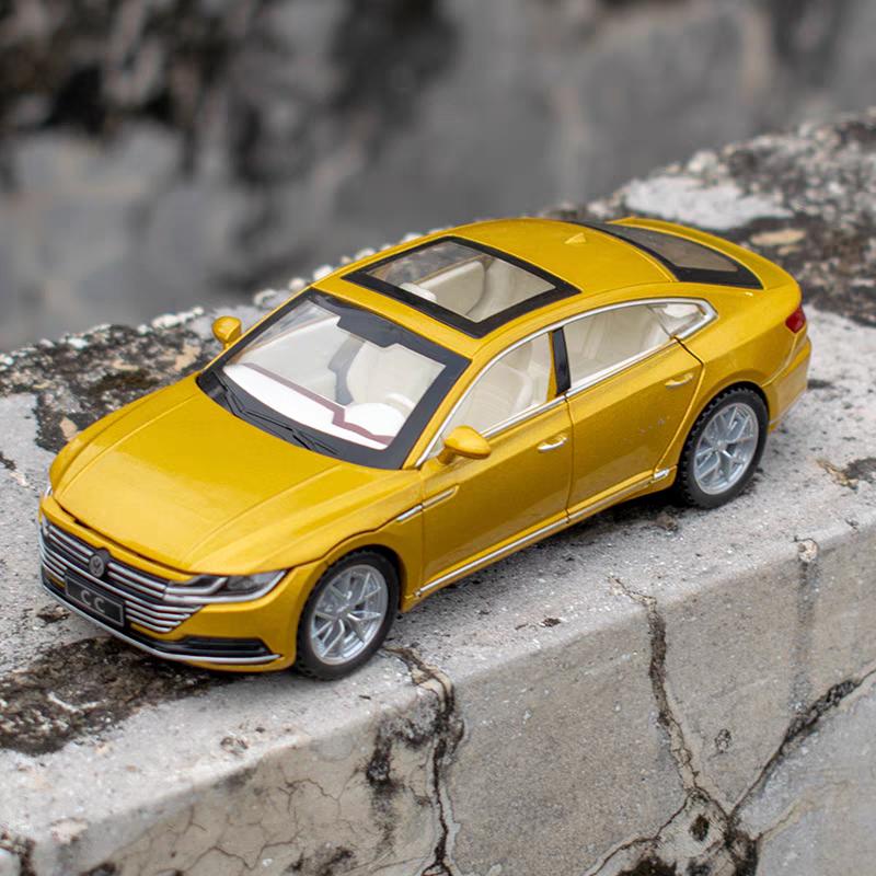 Volkswagen Arteon CC Sport Coupe Simulation Diecast & Toy Vehicles Sounds & Light Pull Back Car 1:32 Alloy Model Gifts For Children