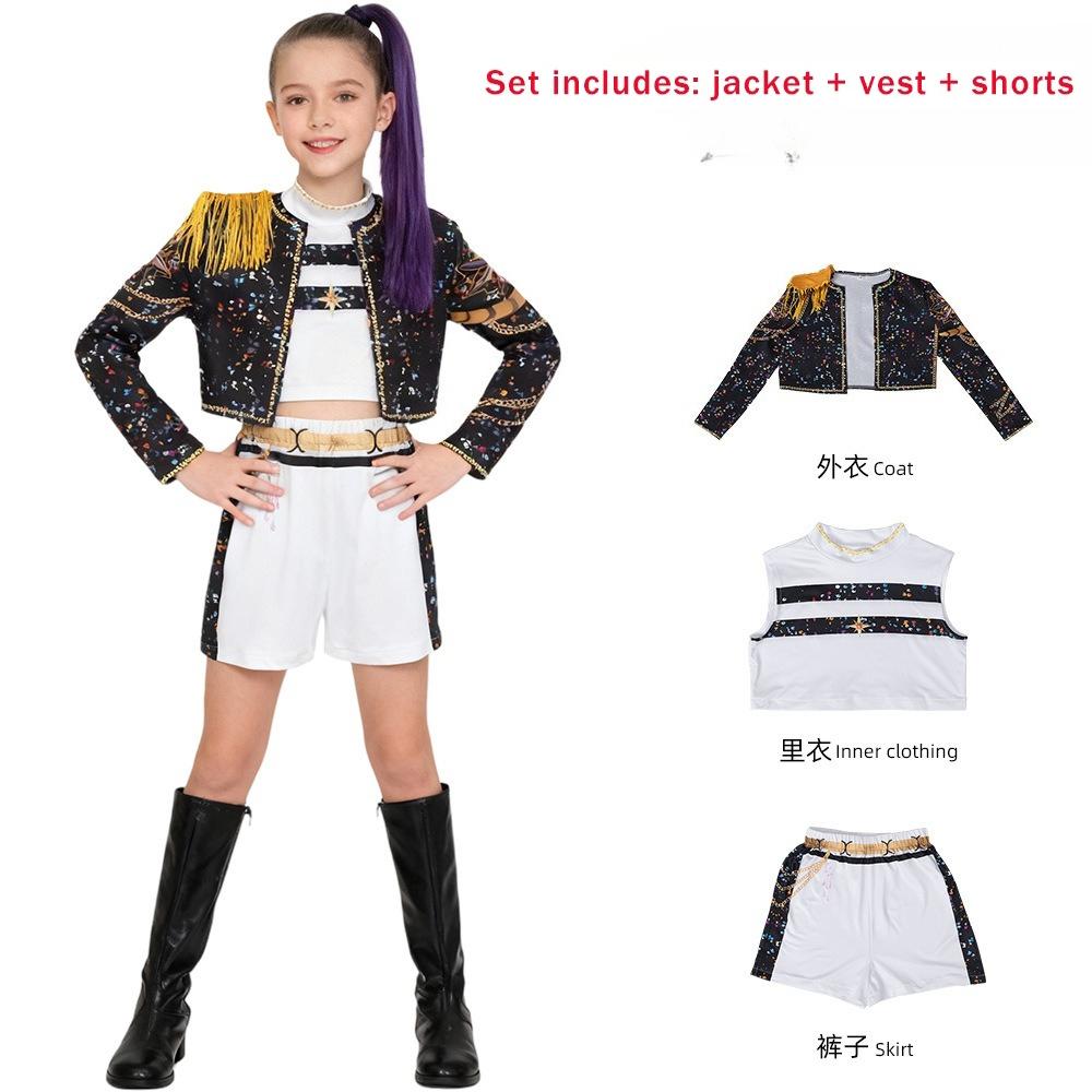 Rumi Cosplay K-Pop Válečnický Kostým Sada Hvězdné Dívčí Skupiny Dětské Oblečení na Hraní Rolí Vánoční Karneval Halloweenský Kostým Oblek