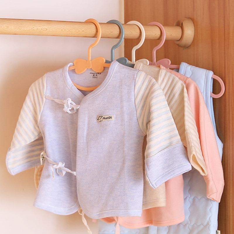 Cute Bow Children's Clothes Hanger Plastic Clothes Hanger For Baby Clothes Jacket Household Thick Drying Clothes Hanger Storage