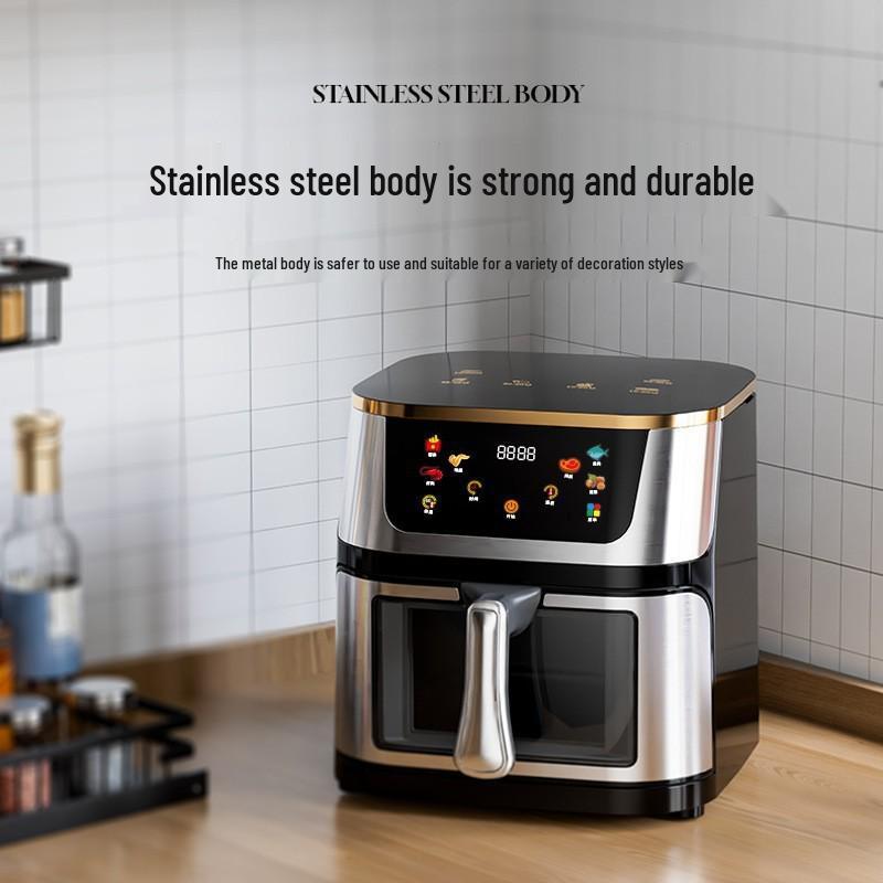 Multi-Functional Stainless Steel Air Fryer Oven with Grill and Large Capacity