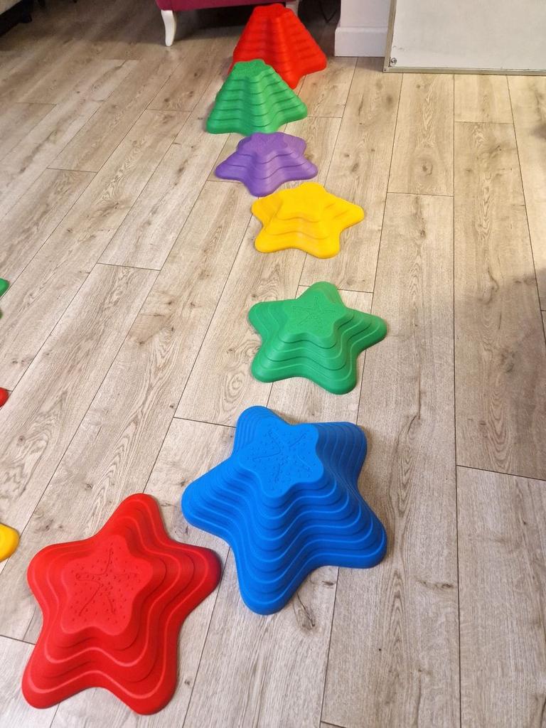 Sensory Path River Stones Childrens Balancing Stones Stepping Stones Motor Skills and Coordination Starfish 11 Pcs