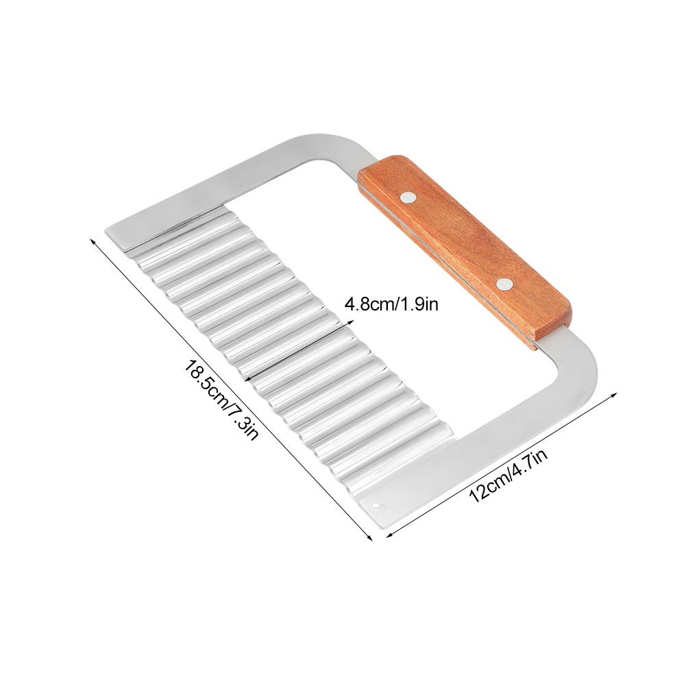 Kitchen Multi Purpose Stainless Steel Handle Potato Fries Cutting Slicing Wavy Knife