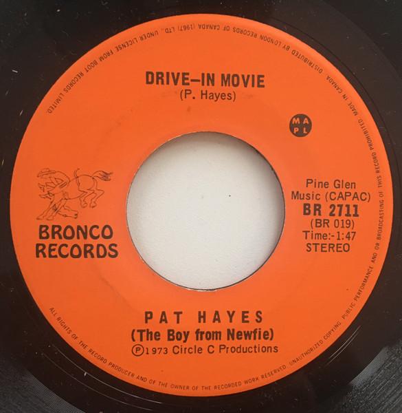 

7inch Record PAT HAYES THE BOY FROM NEWFIE Drivein Movie BR2711 BRONCO 1973 Canada CountryFolk Used