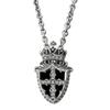 ArtemisClassic Onyx Emblem Charm Silver Accessory Brand Jewelry Silver 925 Necklace Pendant [Artemis Classic] ac-acp0229 Men's Women's