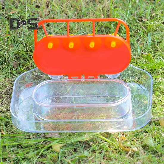 Kolibri-Futterspender für Fenster, starker Saugnapf, Kolibri-Futterspender mit 4 Futteröffnungen, Wasserstation für Vögel aus Kunststoff