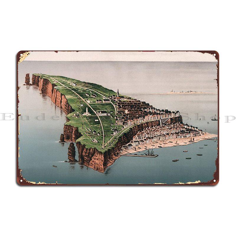 Heligoland Metal Sign Wall Decor Character Garage Party Wall Cave Tin Sign Poster 20X30CM